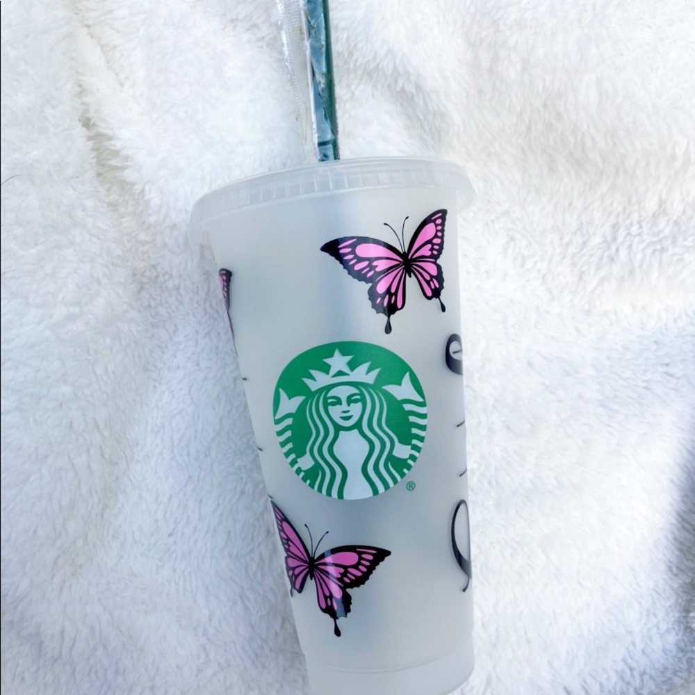 Customizable Butterfly Starbucks Cold Cup - Picture 6 of 16